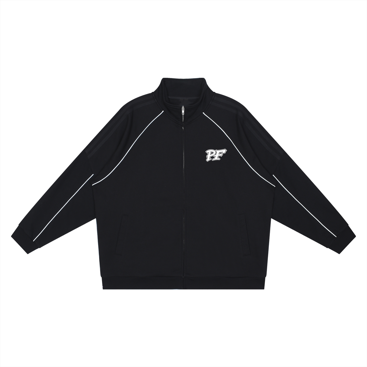 . Reflection Striped Raglan Sleeve  Jacket