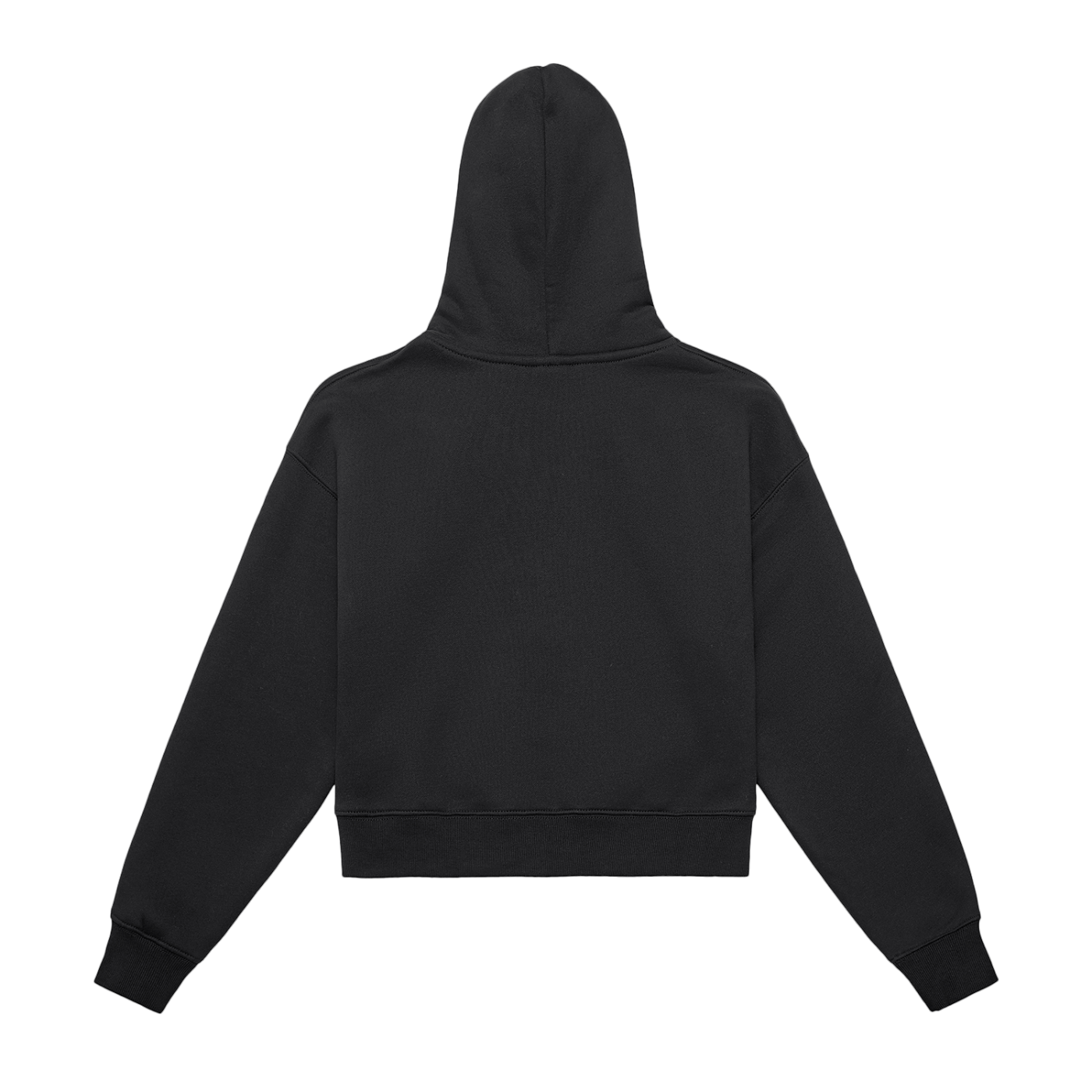 D. Fleeced Zip-Up Cropped Hoodie