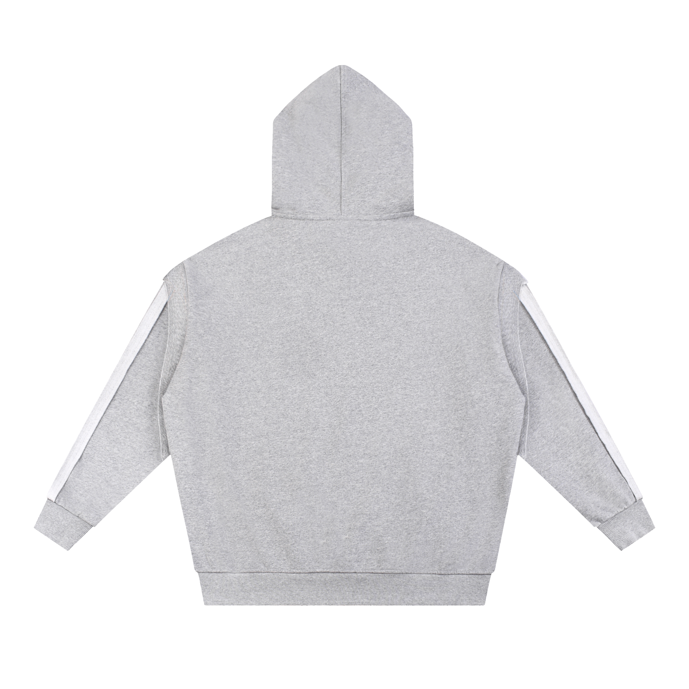 RELENTLESS Contrast Tape Raw Edge Double Layered Zip Hoodie
