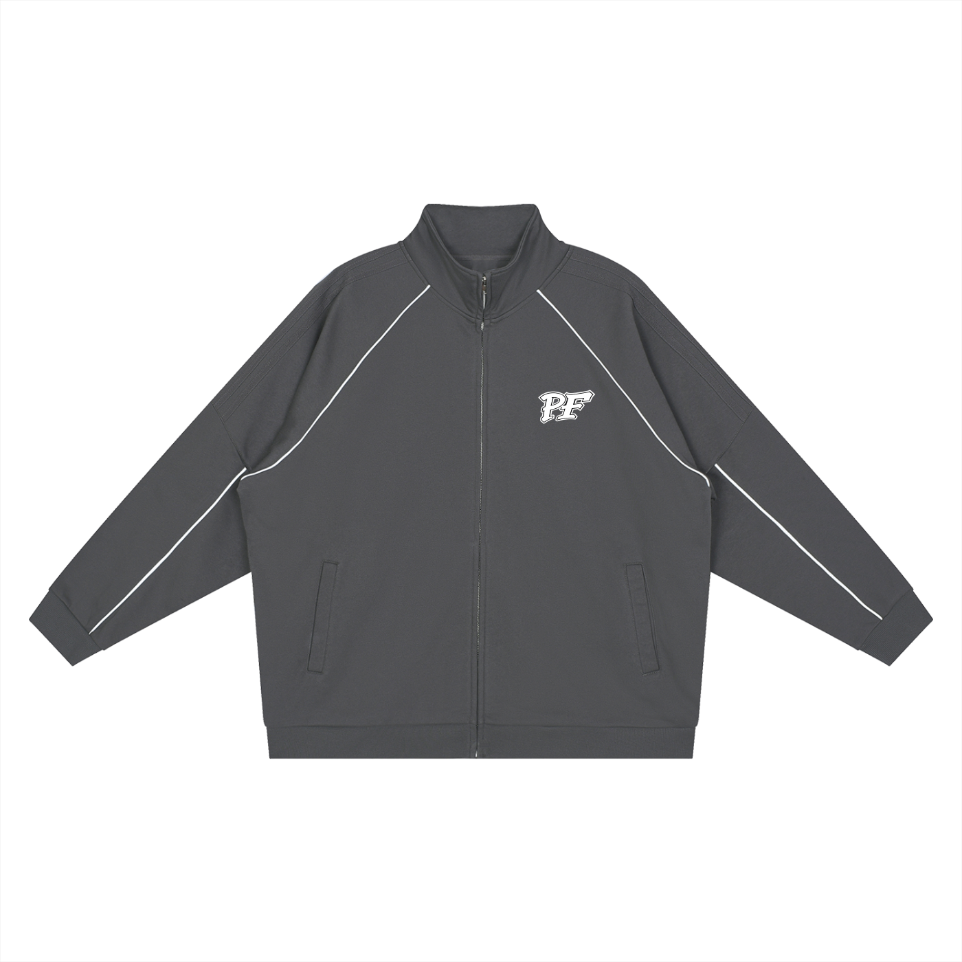 . Reflection Striped Raglan Sleeve  Jacket