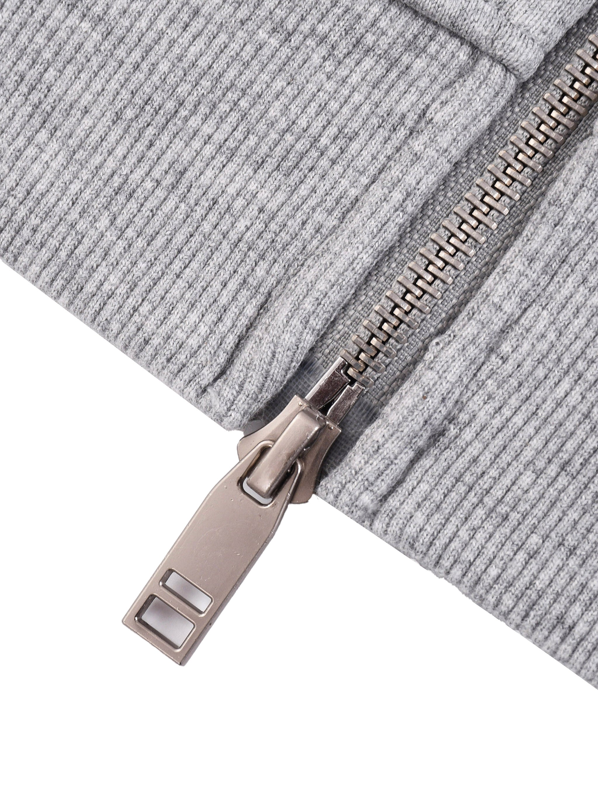 RELENTLESS Contrast Tape Raw Edge Double Layered Zip Hoodie